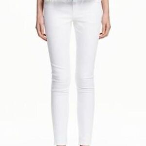 H&M &Denim Skinny Jeans White High Rise Ankle Length skinny size 26 true white